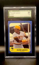 Barry Bonds 1986 Fleer Update #U-14 RC SGC 10 Gem Mint Rookie Baseball Card!