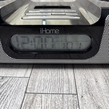 iHome iPod iH5B Dock Alarm Clock Radio Speaker w/Power Cord Black Tested Works