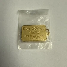 Vintage CADILLAC Key Chain, Don Gooley Cadillac, Harper Woods, Michigan