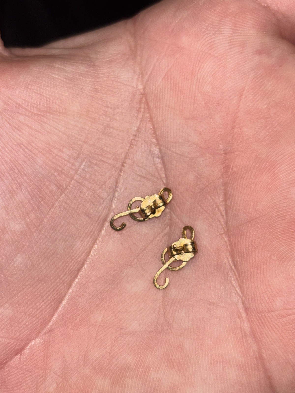 14k Solid Yellow Gold Treble Clef Stud Earrings,M… - image 9