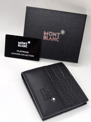 Premium Montblanc Meisterstuck Black Color Special Edition Bifold Leather Wallet