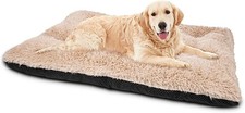 Large Dog Bed Crate Pad Deluxe Plush Washable Dog Beds Fulffy Soft Kennel Pad