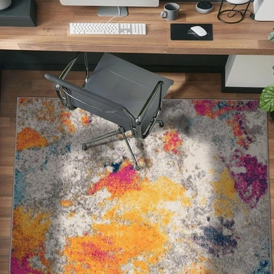 Rugshop Sky Collection Modern Abstract Area Rug - 3'3" x 5' Multi Multi Color