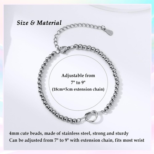 Friendship Gifts for Women, Gifts for Best Friend Forever Love Knot Heart BraceL - Foto 6 di 7
