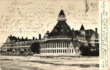 Antique 1907 Hotel Del Coronado Postcard San Diego Print - Ephemera Pre-Owned