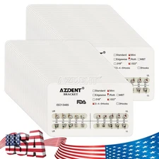 10packs Dental Orthodontic Brackets Mini/Standard MBT/Roth 018/022 Hooks 3/345