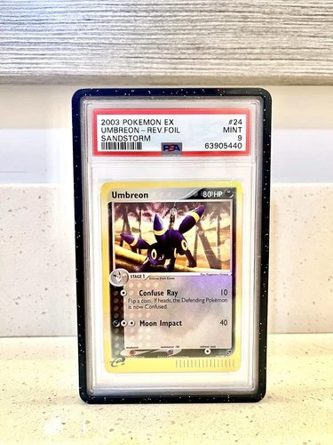 2003 Pokemon Umbreon 24/100 Sandstorm Reverse Holo Foil PSA 9 Mint POP 125
