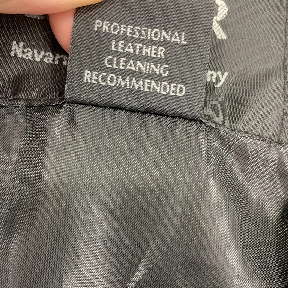 Colete Vintage 1980 Navarre Leather Co. Masculino Tamanho XL Couro Preto Snap Front - Imagem 4 de 4