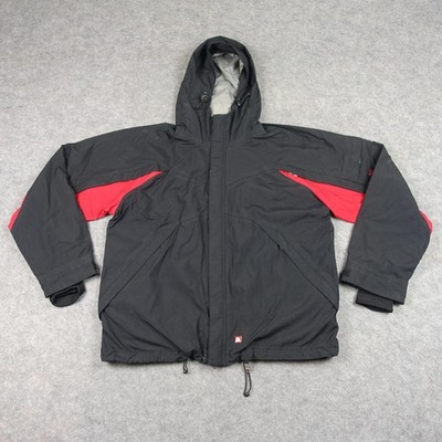 Nitro Snowboards Ski Jacket Mens Medium Black Red Rogue 20K Hooded Waterproof