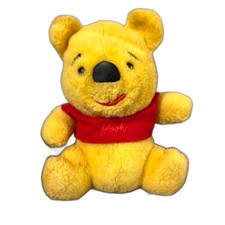 Vintage Winnie The Pooh Bear Teddy Plush 10.5 Foam Body Stuffed Toy Red Shirt