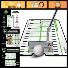 Compact Dual-Sided Golf Putting Mirror - Alignment Trainer Tool for Perfect Stro