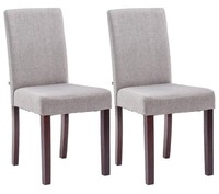 2Er Set Esszimmerstuhl Ina Stoff Cappuccino Hellgrau