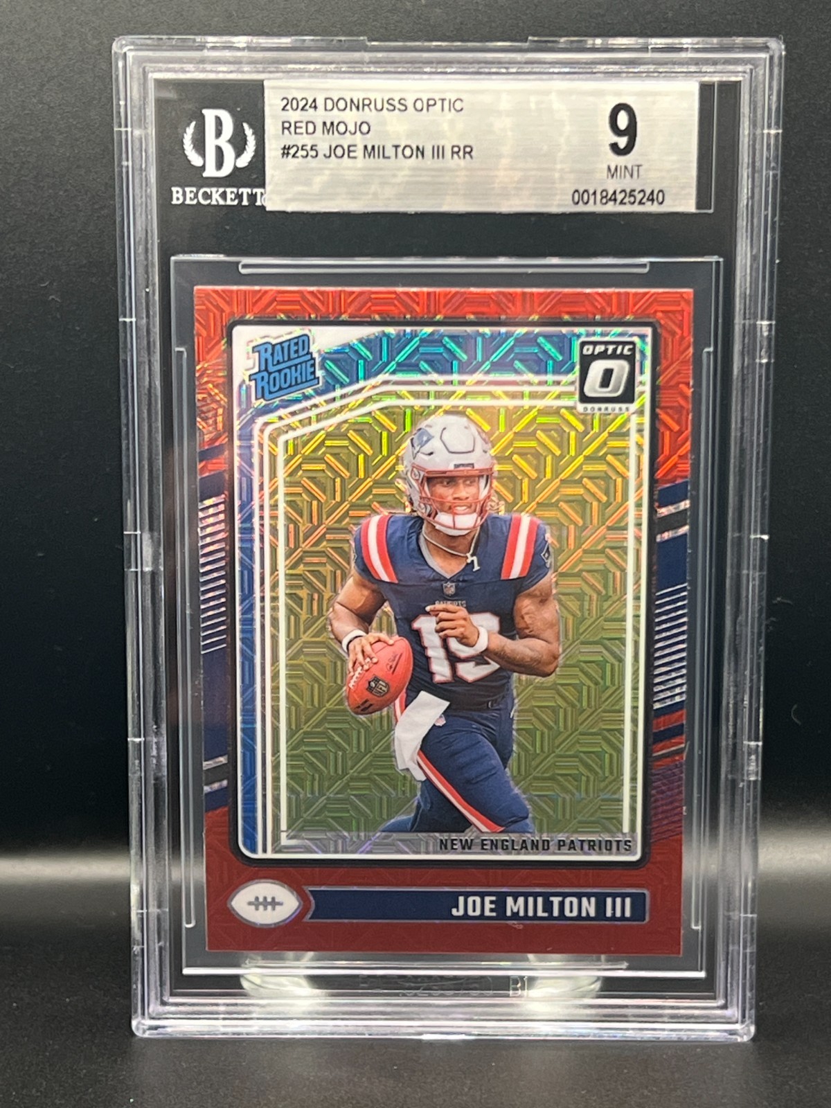 2024 Panini Donruss Optic - Rated Rookie Joe Milton #255 Red Mojo (RC) BGS 9