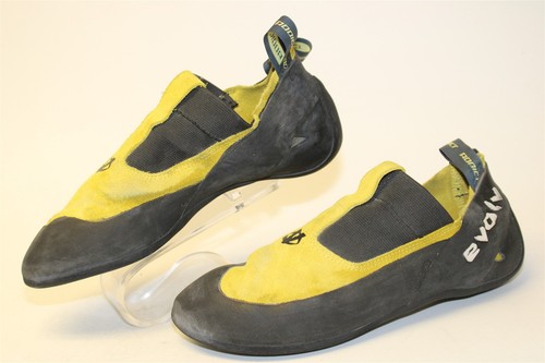 Evolv Addict Herren Größe 12 46 Slipper Gelb Wildleder Hergestellt in den USA Kletterschuhe