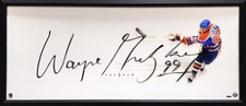 Wayne Gretzky Auto Signed Framed 20x46 The Show Poster Photo Oilers 99 UDA Holo