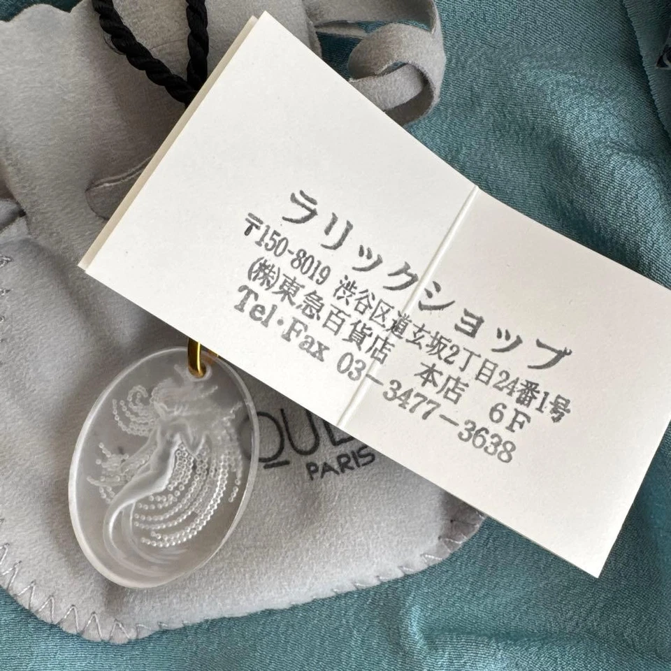 Lalique Water spir Pendant necklace crystal Elegant Accessories Clear D908 - Image 4 of 4