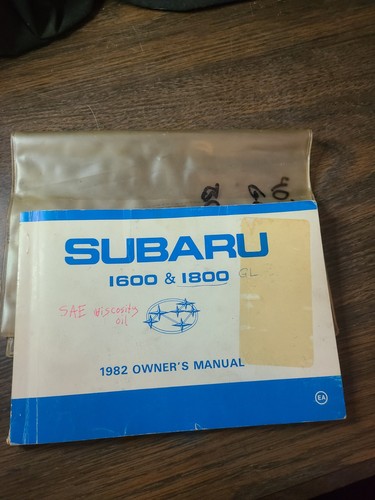 1982 Subaru 1600 & 1800 Owner's Manual