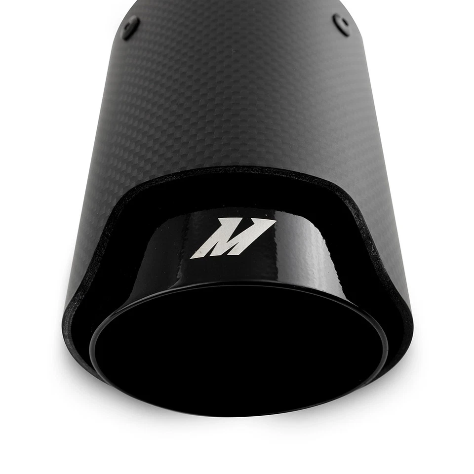 Mishimoto Carbon Fiber Exhaust Tip, M Logo, 2.5”, Black - Image 3 of 4