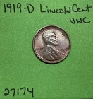 1919 D Lincoln Wheat Cent / Penny 1c Uncirculated