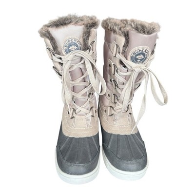 Superfit  Ava Winter Boots Women s Size 7 Beige Brown Lace Up Waterproof