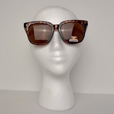 Sunglasses Women's Leopard/Brown Oversized Square Polarized Shades NEW