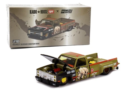 Kaido House x Mini GT x Mizu 1:64 Chevrolet Silverado “Sumatran Rhino” KHMG153