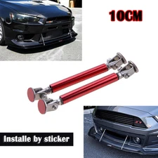 Red Adjust Front Bumper Lip Splitter Strut Rod Tie Support Bar For Honda 4"-6"