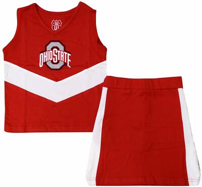 Wes and Willy Girls and Toddlers College Team Cheer Set Sizes 2T-6X