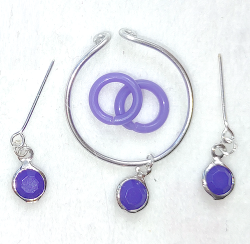 Dreamz SHADES OF PURPLE Jewelry for 11.5" doll Necklace Earrings Bracelet - Picture 11 of 15