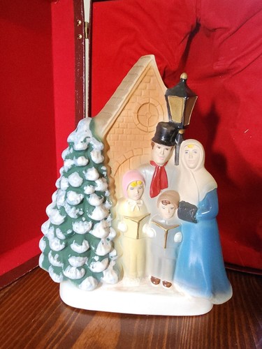 Jim Beam 1988 Christmas Carolers Holiday Decanter Collectable USED
