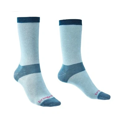 Bridgedale Damen Everyday Outdoor Coolmax Liner Socken (2 Paar) - himmelblau
