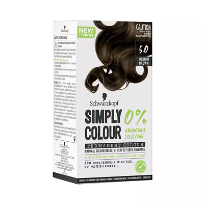 Schwarzkopf Simply Color Permanent Hair Colour , 5.00 Medium Brown 142.5ml