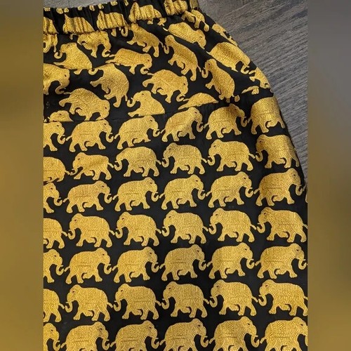 Excellent condition J Crew crewcuts Gold Jacquard Elephant Print Skirt Size 14 - Picture 4 of 10