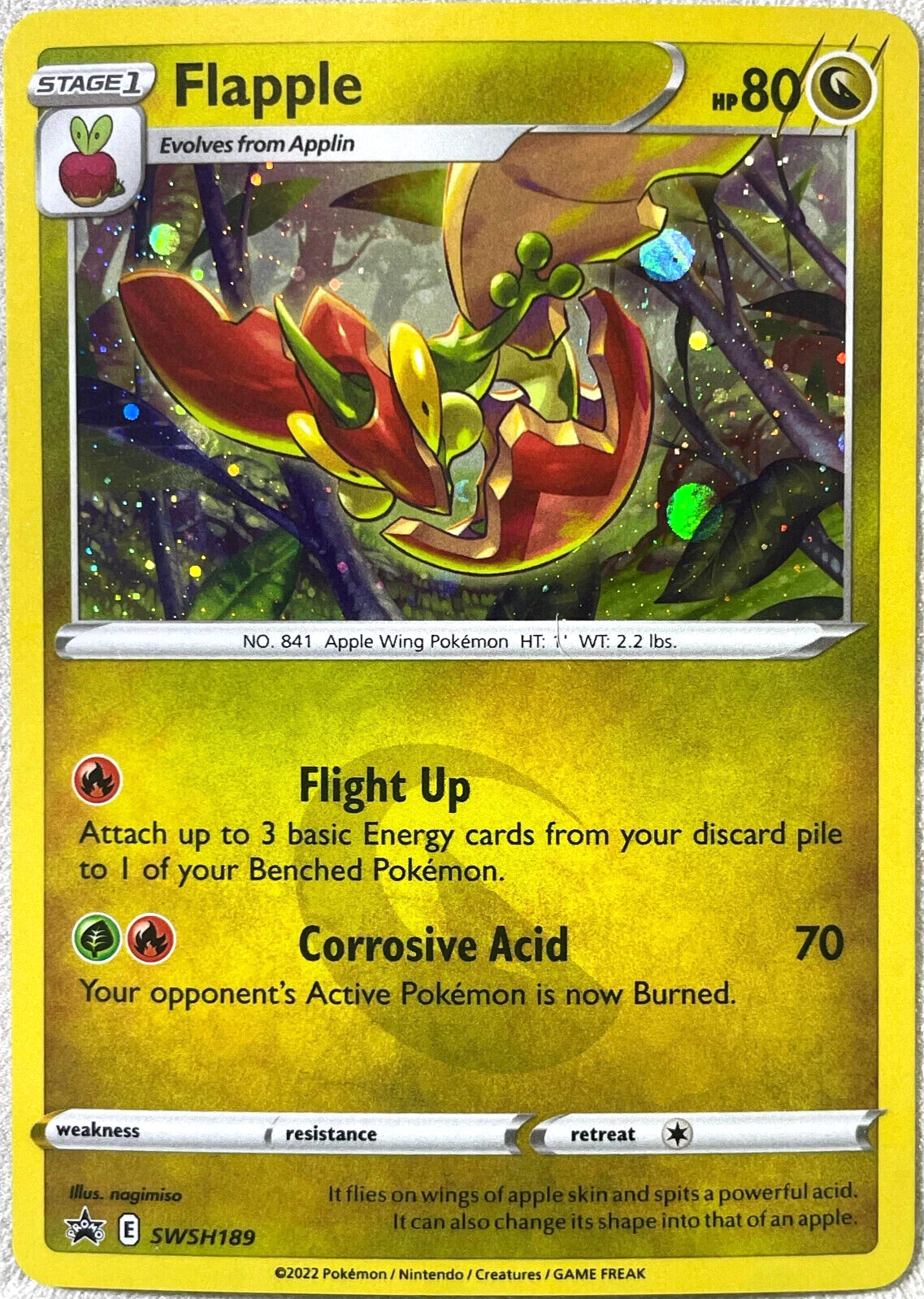 Exclusive Flapple Cosmos Holo Pokemon Black Star Promo Card  Pokémon TCG