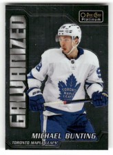 2022-23 O-Pee-Chee Platinum #G-11 Michael Bunting Pee-Chee Platinum Galvanized