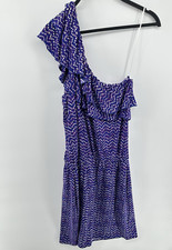 MICHAEL KORS Women s XL Purple One Shoulder Floral Jersey Dress D