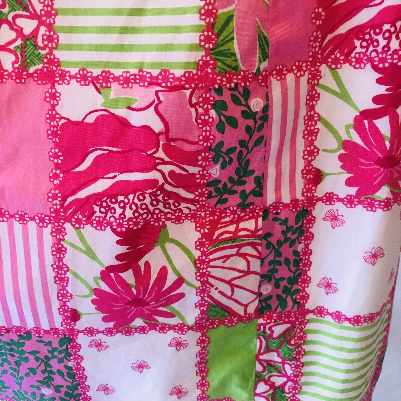 Lilly Pulitzer Strapless Patchwork Franco Dress S… - image 5