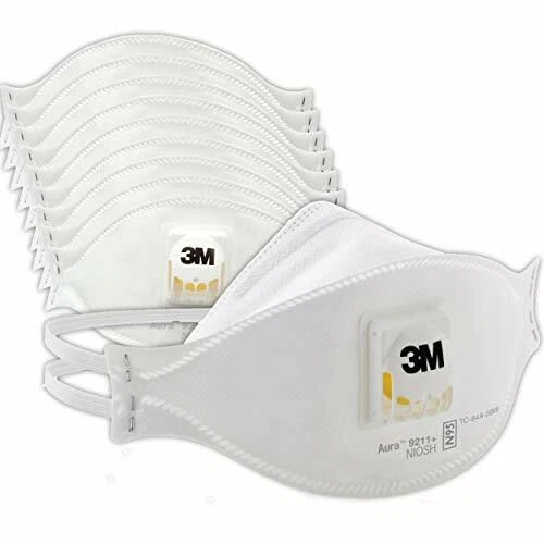 10 EA. 3M 9211+ N95 Particulate Respirator Protection Cool Flow Exhalation Valve - Image 3 of 4