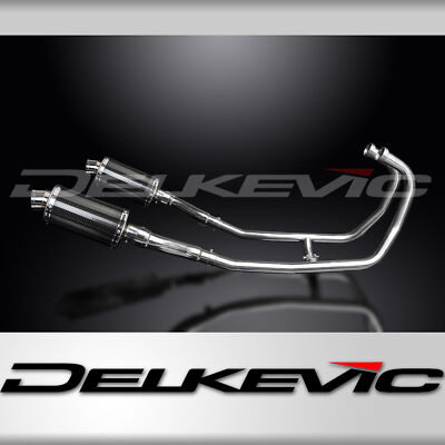Kawasaki GPZ500S Ninja 500 87-09 Complete Exhaust 2-2 9'' Oval Carbon Mufflers