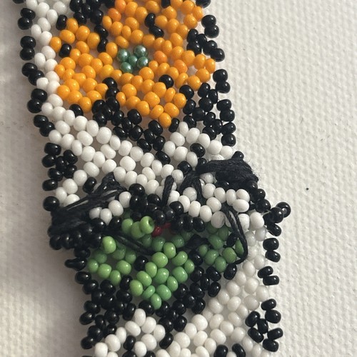 Handcrafted Seed Bead Belt Fit Up To 38" Waist Flowers Intricate Handmade Craft - Bild 15 von 16