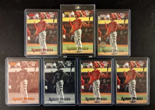 Albert Pujols 2019 Topps Stadium Club 7-Card Lot w/ Gold Rainbow 1/1 - LA Angels