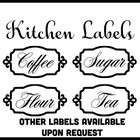Kitchen Labels Vinyl Decal Sticker For Canister Jars Storage Organize K2328