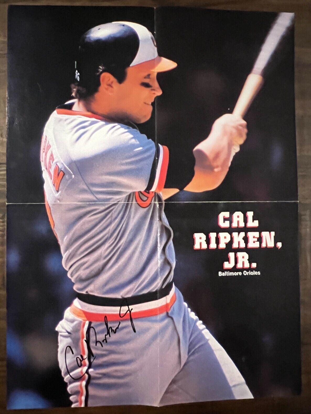 CAL RIPKEN JR BALTIMORE ORIOLES SIGNED SPORT MAGAZINE POSTER 16x22 