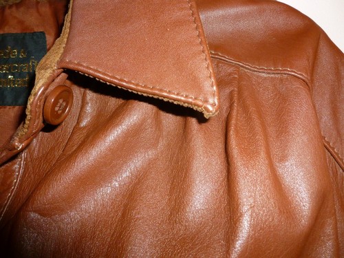 Vintage 1980s Suede & Leather Craft Ltd Women's Brown Leather Jacket Size 12 - Picture 3 of 10