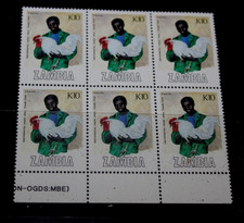 ZAMBIA 1988 K10 PREFERENTIAL TRADE FAIR ISSUE IN  BLOCK OF 6   FINE M/N/H