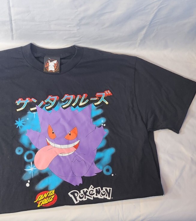 Santa Cruz x Pokémon Ghost Type 3 Gengar T Shirt Mens Size Large