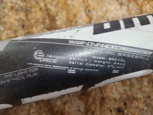 Easton Omen XL BNC11XL 32/24 -8 Senior League Baseball Bat 2 5/8 Dia Composite - Picture 2 of 7