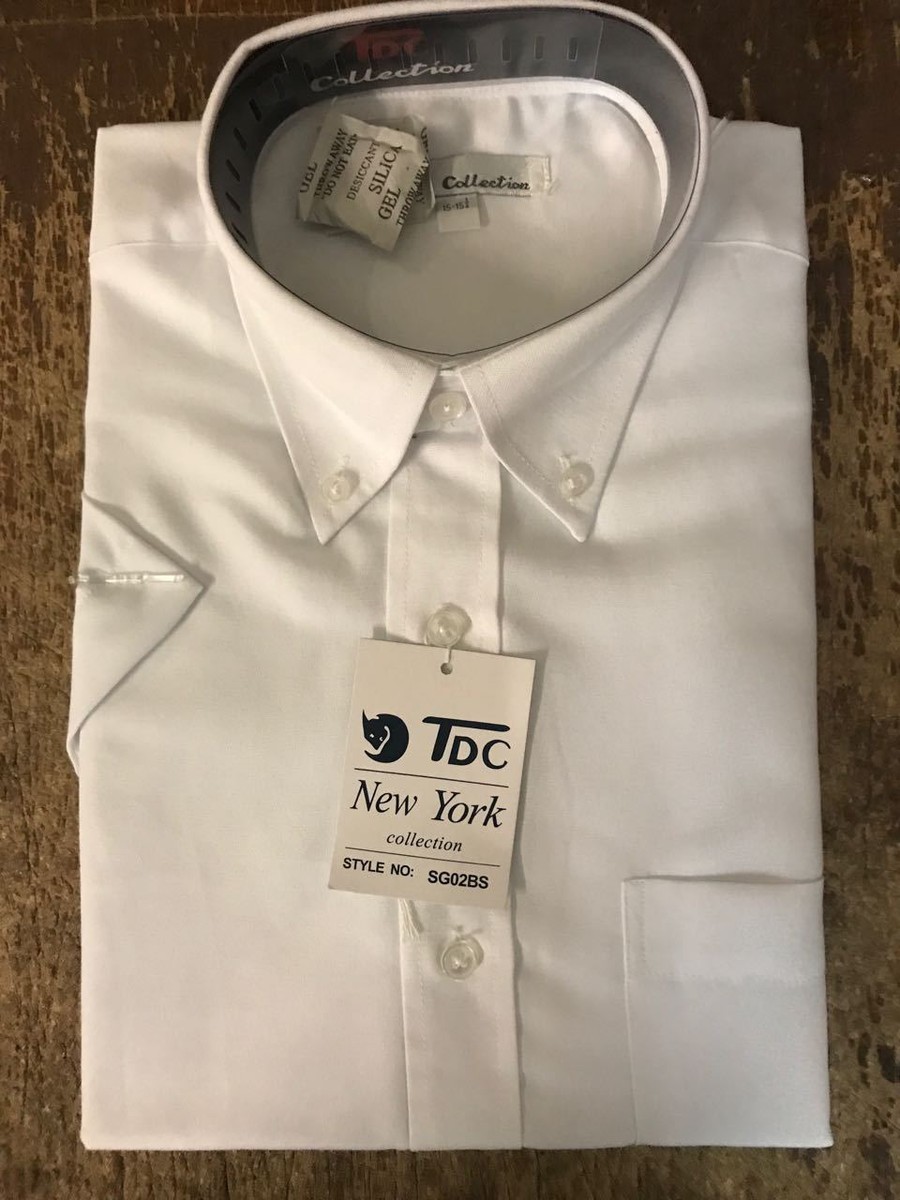 MEN'S 60% COTTON 40% POLYESTER SHORT SLEEVE SHIRT BUTTON DOWN DESIGN SG02BS