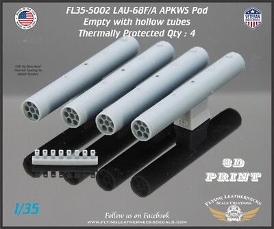 1/35 Flying Leathernecks FL35-5002 LAU-68F/A 2.75'' APKWS Rocket Pod - Empty