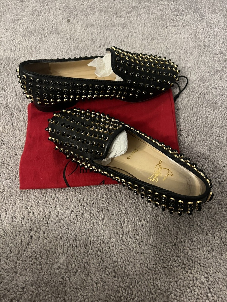 靴 christian louboutin rolling spike Christian Louboutin Rolling Flat Spikes Velour - 39EU / 6 UK